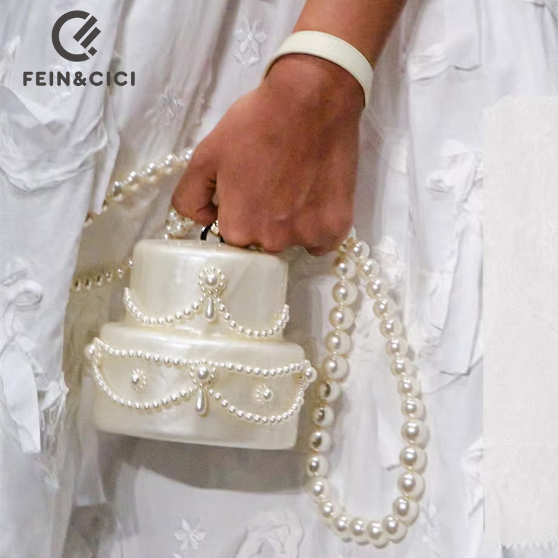 Evening Bag Beaded - Pochette en acrylique en forme de