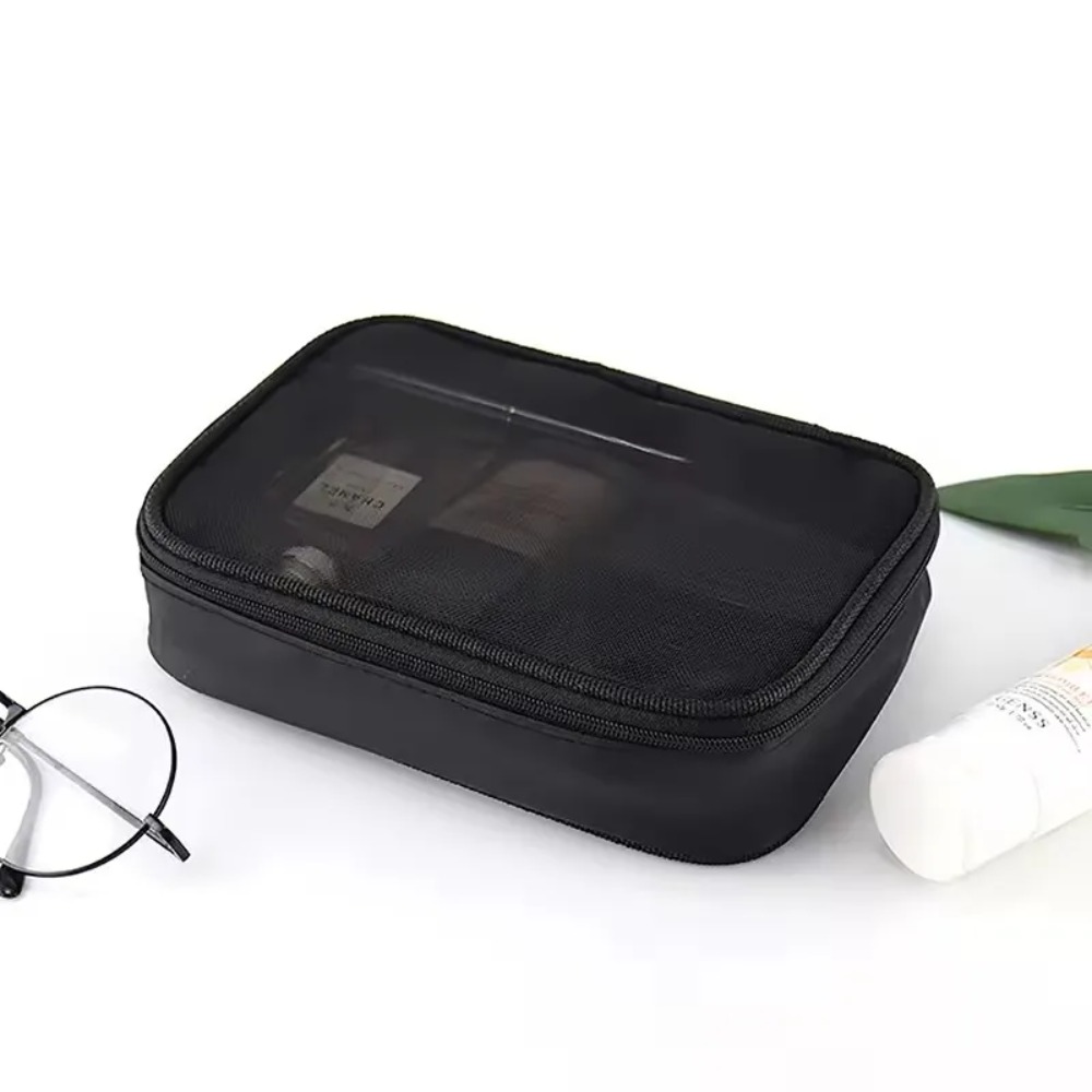 Women'S Vogue Bags - Trousse de Maquillage Transparente Noire en