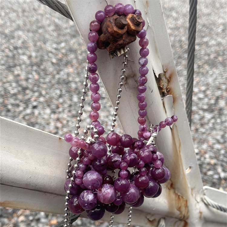Mini pochette perlée violette  - Evening Bag Beaded avis et prix