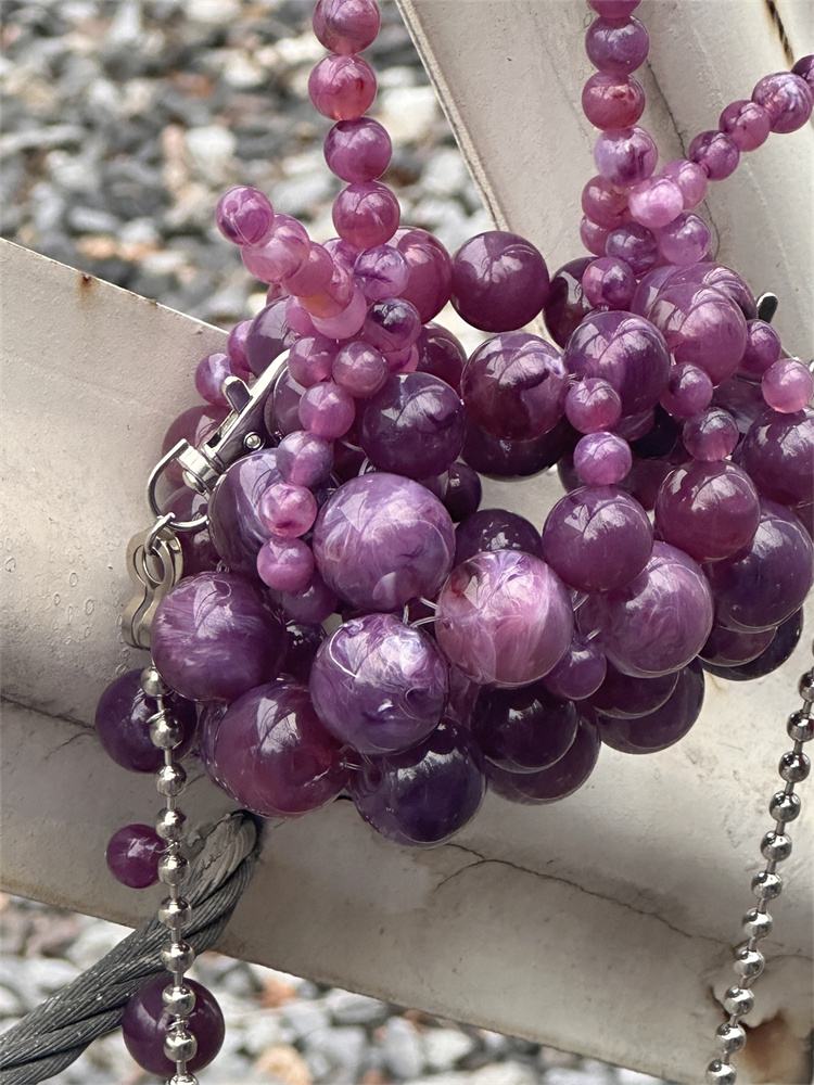 Mini pochette perlée violette  - Evening Bag Beaded avis et prix