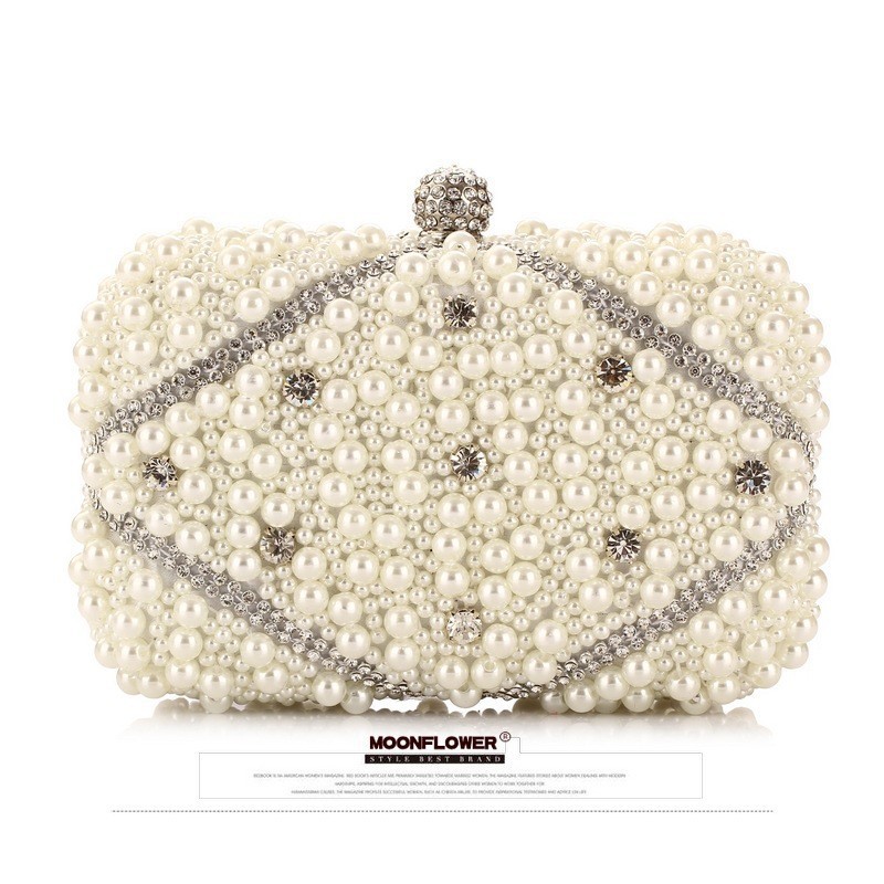 Cristaux de luxe perlés perle  - Evening Bag Beaded avis et prix