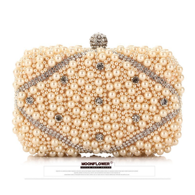 Cristaux de luxe perlés perle  - Evening Bag Beaded avis et prix