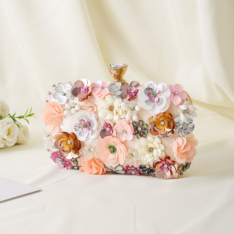 Sac à main de soirée à fleurs, - Evening Bag Beaded avis et prix